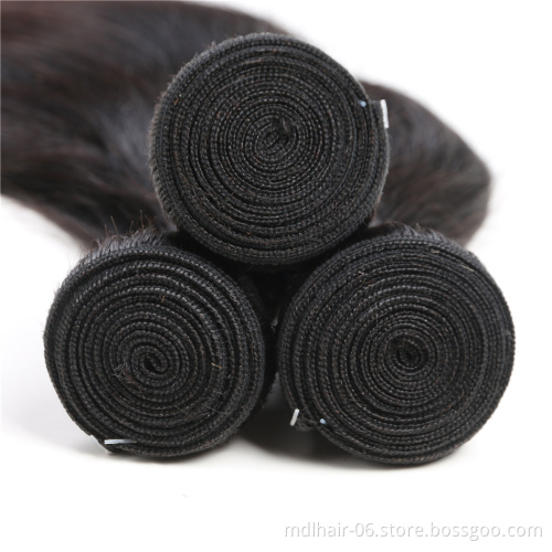 Wholesale Peruvian Hair Straight Hair Bundles with Closure Remy Human Hair Weave Bundles With Closure Natural Color